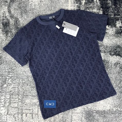 blue dior shirt mens|Dior towel shirt.